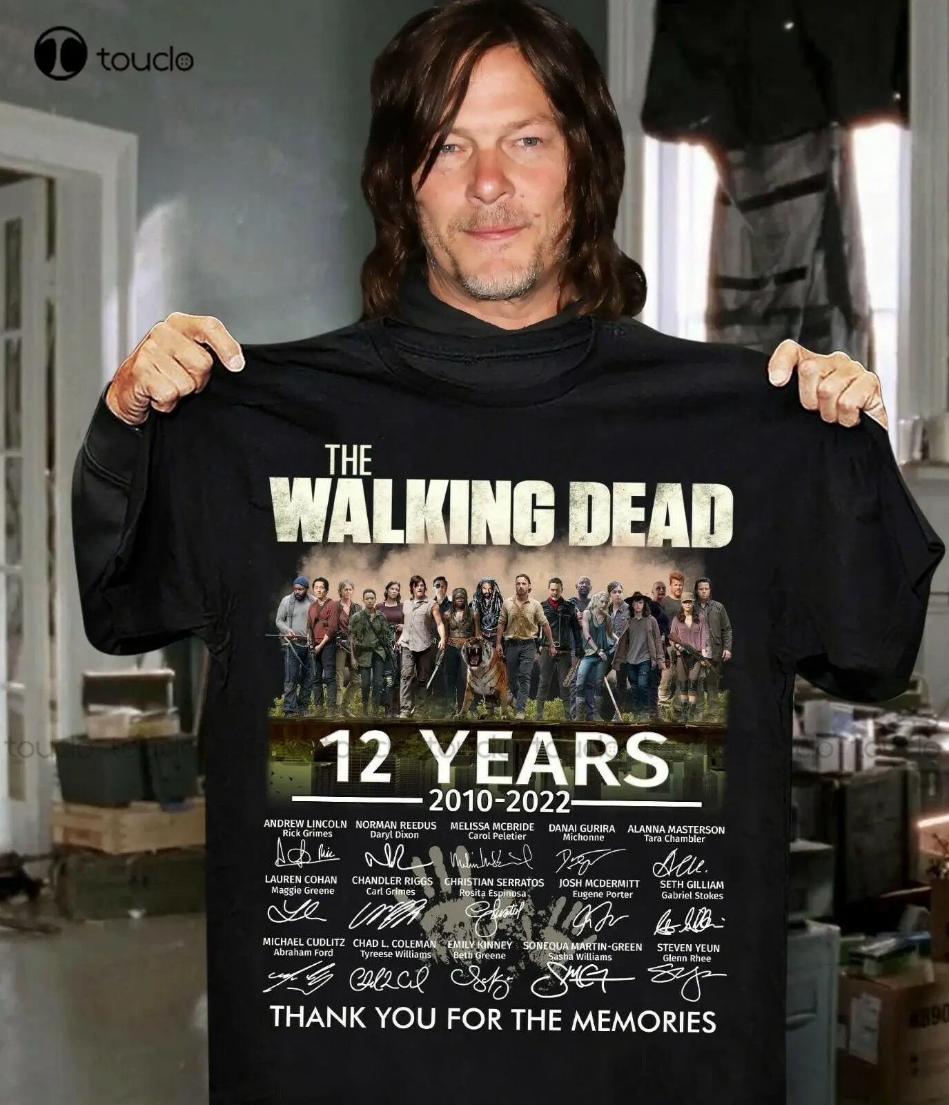 

The Walking Dead 12Th Anniversary 2010-2022 Movie Film Tee Shirt White Tshirts Cotton Outdoor Simple Vintage Casual Tee Shirts