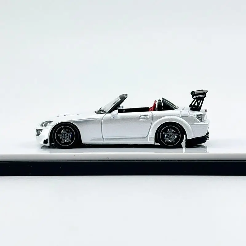 MT Micro Turbo 1:64 Honda S2000 Ложка Металлическая белая открытая крышка Модель автомобиля из