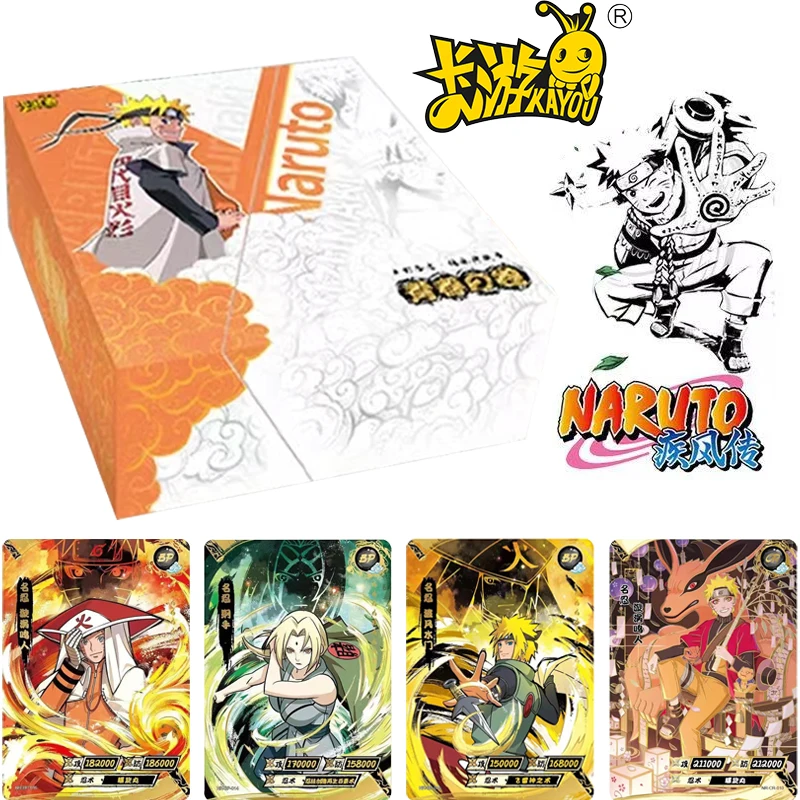 

KAYOU Original Anime Naruto Cards Children's Day Youth Scroll Gift Box SCR Card Medal Uzumaki Naruto BP Collection Cards Kid Toy
