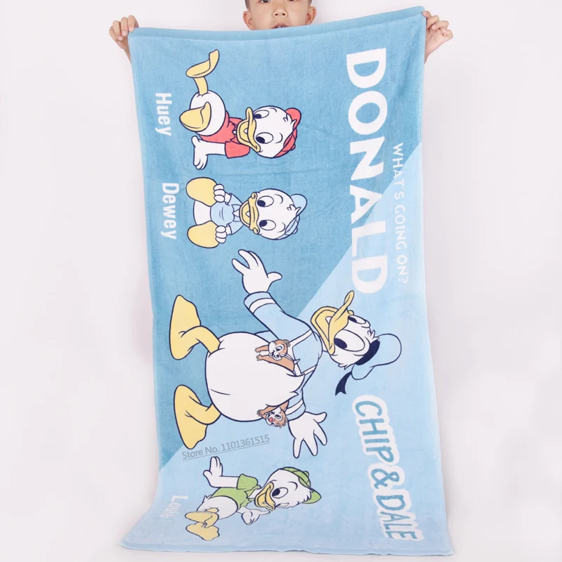 Disney Cotton Cartoon Beach Bath Towel Donald Duck Daisy Toy Story Dumbo Mickey Minnie Cartoon Boy Girl Christmas Gifts 60x120cm