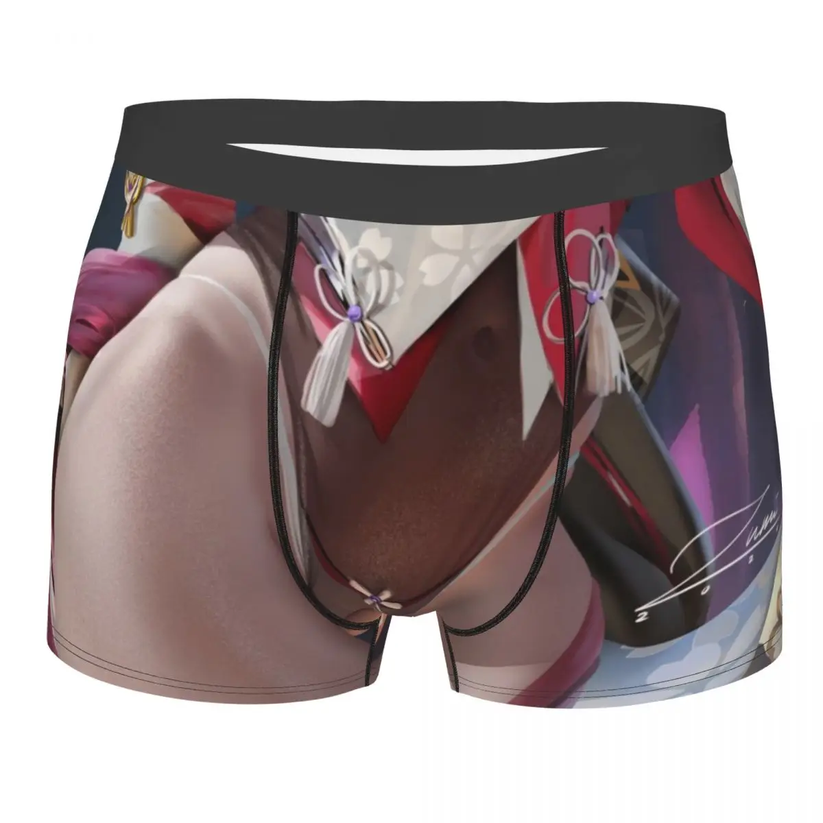 

Sexy Yae Miko Men Boxer Briefs Underpants Genshin Impact Game Highly Breathable Gift Idea