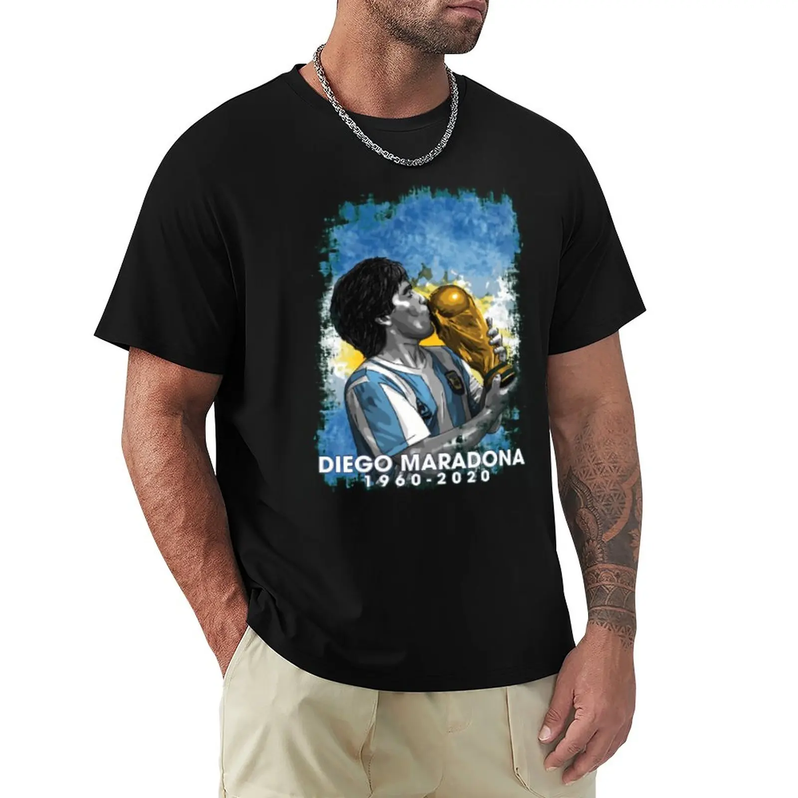 

Spain 8 Diegos And Maradonas Football Gift Sport Kemp Novelty T-shirts High Quality Fresh Leisure USA Size