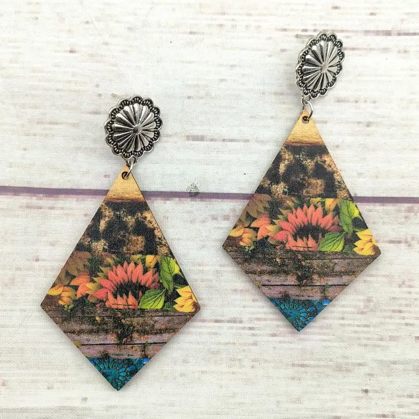 Женские Геометрические серьги из искусственного драгоценного камня бирюза