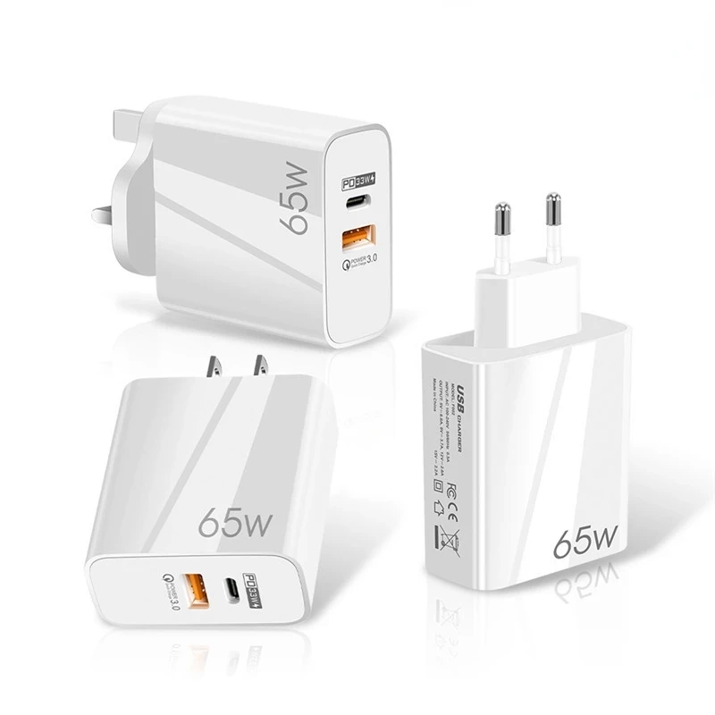 

PD 65W Fast Charge Adapter For MacBook Pro Laptop Type-C Quick Charger For iPhone 11 12 13 Pro iPad