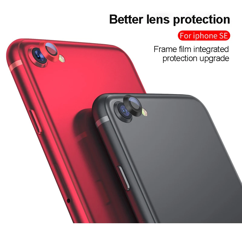

Aluminum Alloy Lens Protection Circle For iPhone8/SE Screen Protector Phone Camera Tempered Glass Film Protective Accessories