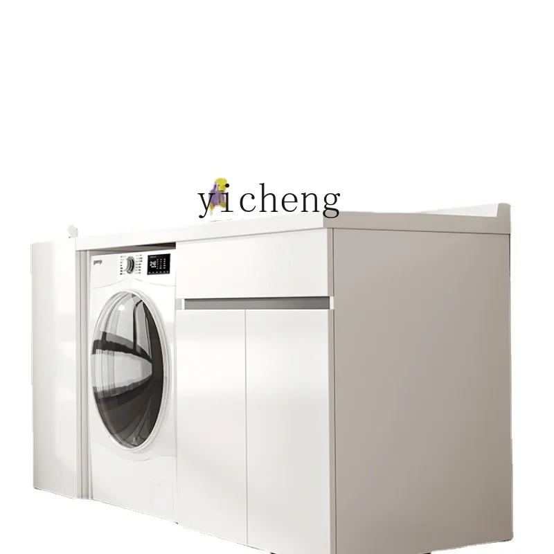 

XL Washing Machine Quartz Stone Basin Cabinet Balcony Washing Machine Cabinet Assemblage Zone Washboard