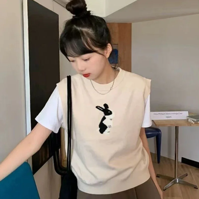 Свитер жилеты женский свободный простой удобный весенний Повседневный