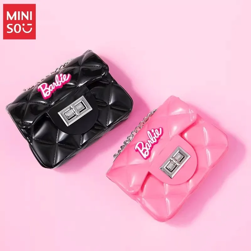 

MINISO Famous Product Barbie Series Joint Pink Black Jelly Lozenge Bright Bread Cartoon Cute Girl Birthday Gift Peripheral