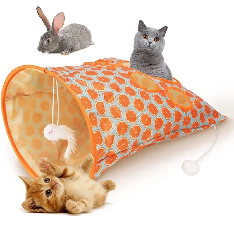 

Туннель для кошек сумка, игрушки для домашних животных, кошек, игрушка для игр, Интерактивная игрушка для кошек, свисающая мышь, Мерцающая звуковая туннель с мячом