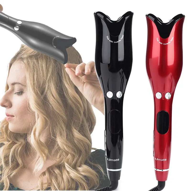 

Automatic Ceramic Rotating Curler Professional Rose Air Spin N Curl Hair Curler For All Hair Types Tulip Shape Hair Curler