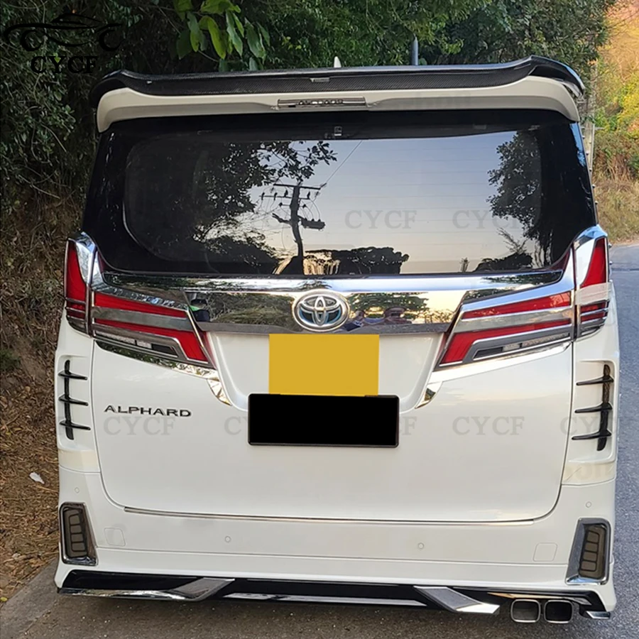 Высококачественный задний спойлер из настоящего углеродного волокна для Toyota Alpha