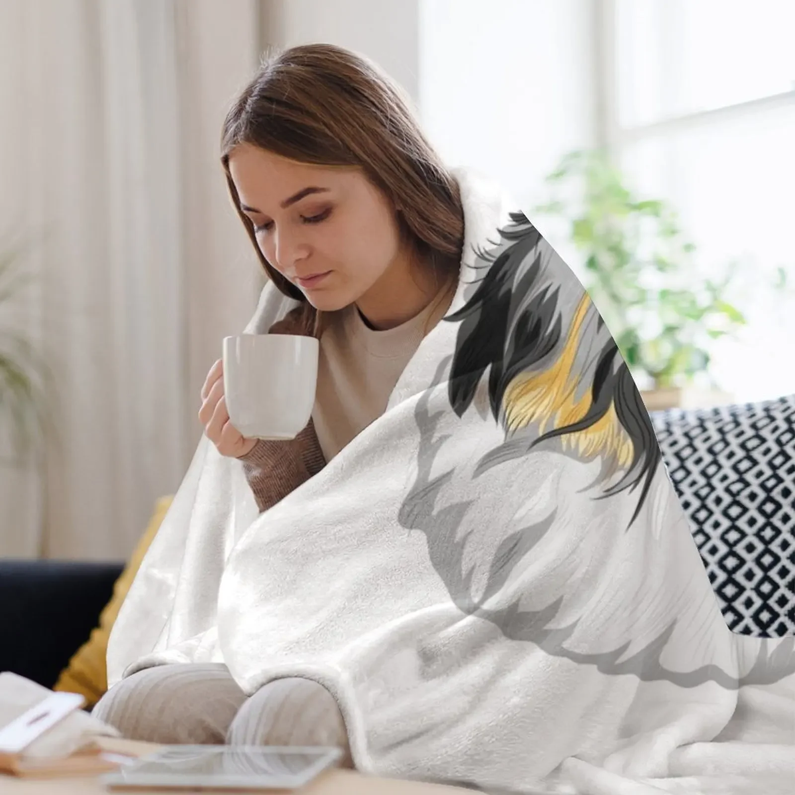 Ши-тцу собака пород эскиз милая маленькая красота длинные волосы пледы забавный