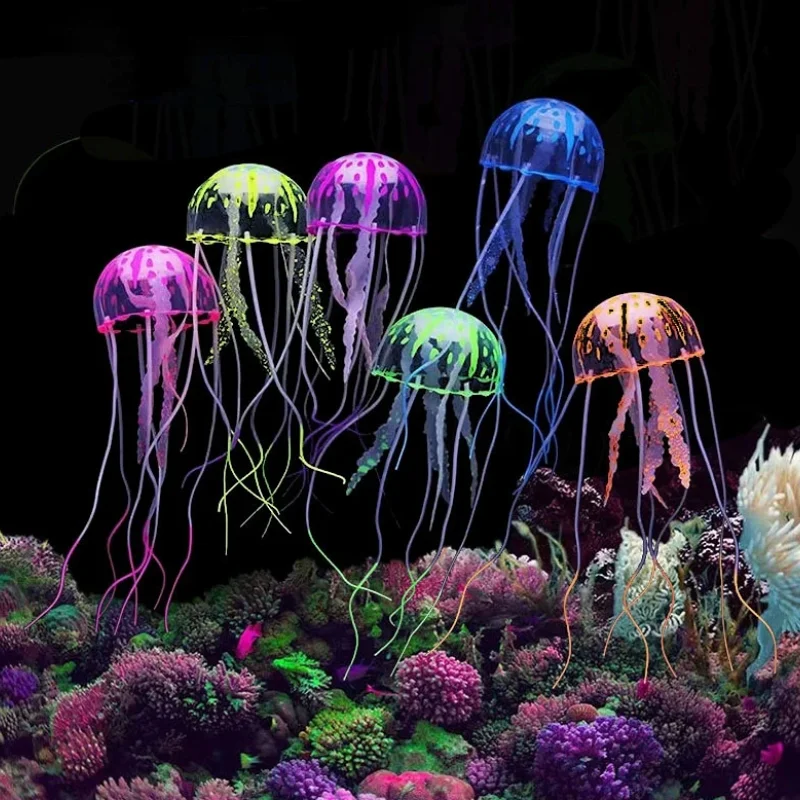 

Jellyfish Artificial Swim Jellyfish Luminous Ornament Aquatic Landscape Fish Tanks Decoration Aquarium Accessories Pet Supplies