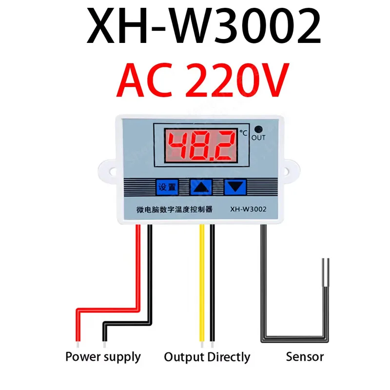 

W3001 W3002 12V 24V 110V 220V LED цифровой контроллер температуры термостат термометр инкубатор холодильник, обогреватель, охладитель