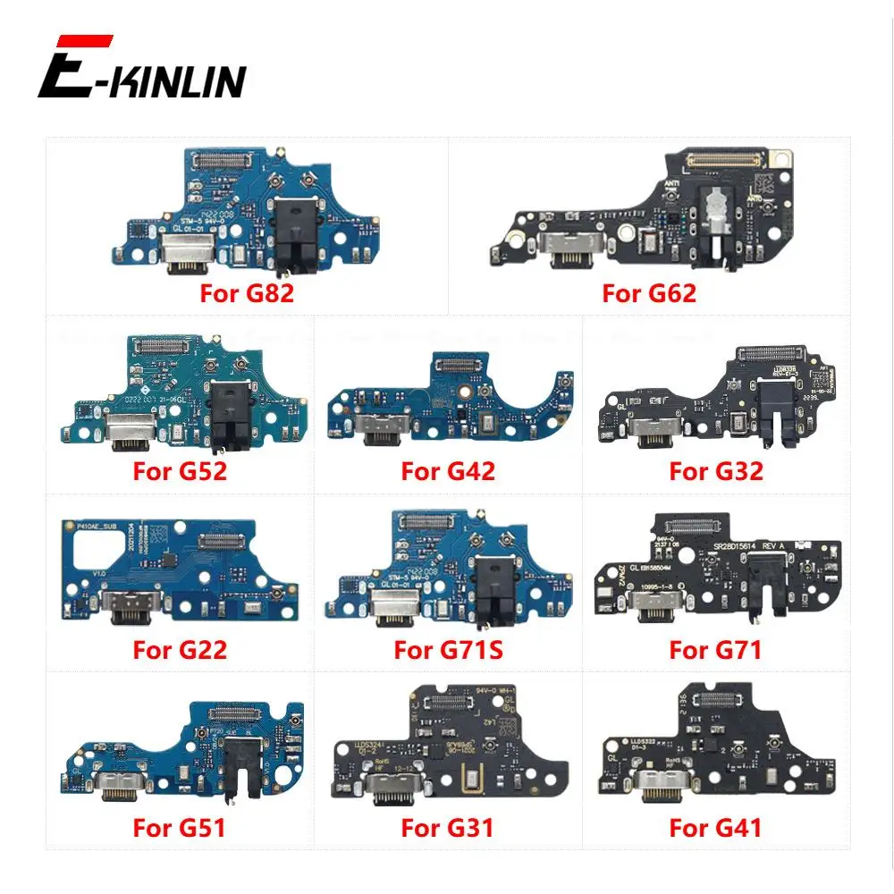 

USB Charging Port Dock Plug Connector Charger Board Flex For Motorola Moto G31 G41 G51 G71 G71s G22 G32 G32 G42 G52 G62 G82