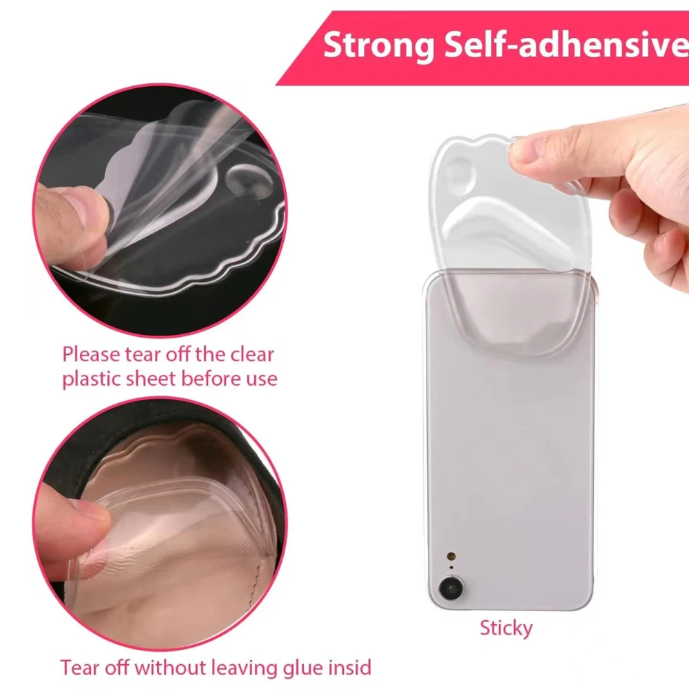 Silicone Forefoot Insert Cushion Pads for Women Shoes Anti-Slip Foot Pain Relief Pads for High Heels Sandals Gel Shoe Insoles