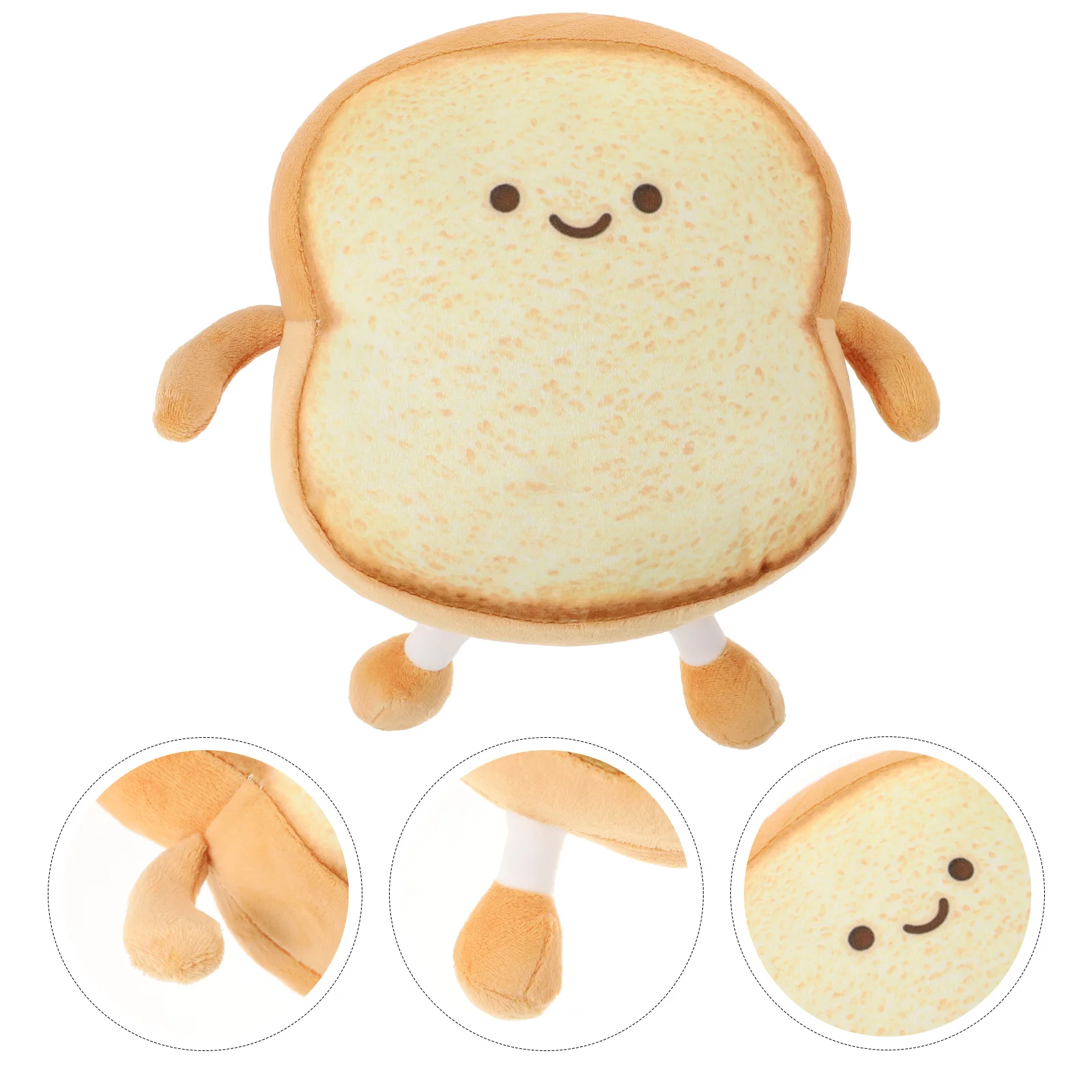 

Pillows Couch Plush Toy Bread Shape Adorable Face Toast Cushion Throw Sofa