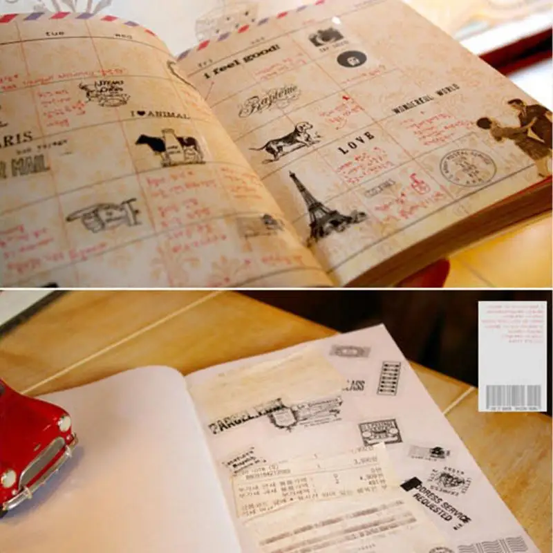 

6 Sheet CARTOON Diary Decoration Scrapbooking Stickers Notebook Album Calendar Baby Toy Memo Stickers