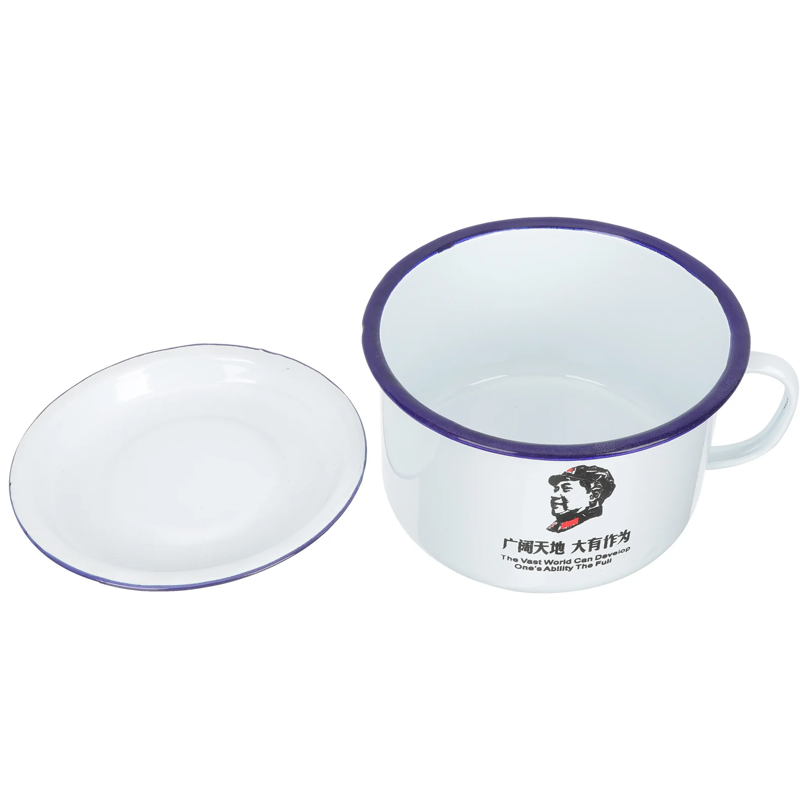 

Multi-functional Water Mug Retro Enamel Water Cup Household Drinking Cup (Random Pattern)