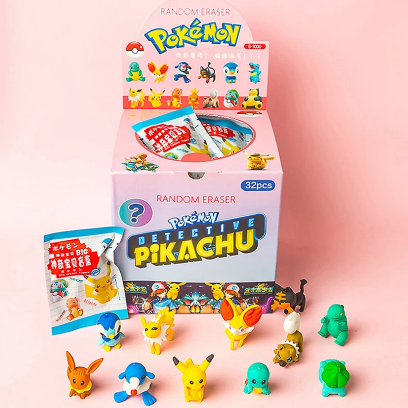 Eraser Anime Action Figure Pikachu Student Stationery Kids Gifts