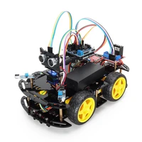 4WD Smart Robot Car Starter Kit For Arduino Programming Project STEM Education Complete Upgrade Uno R3 Board Robot Kit +e-Manual