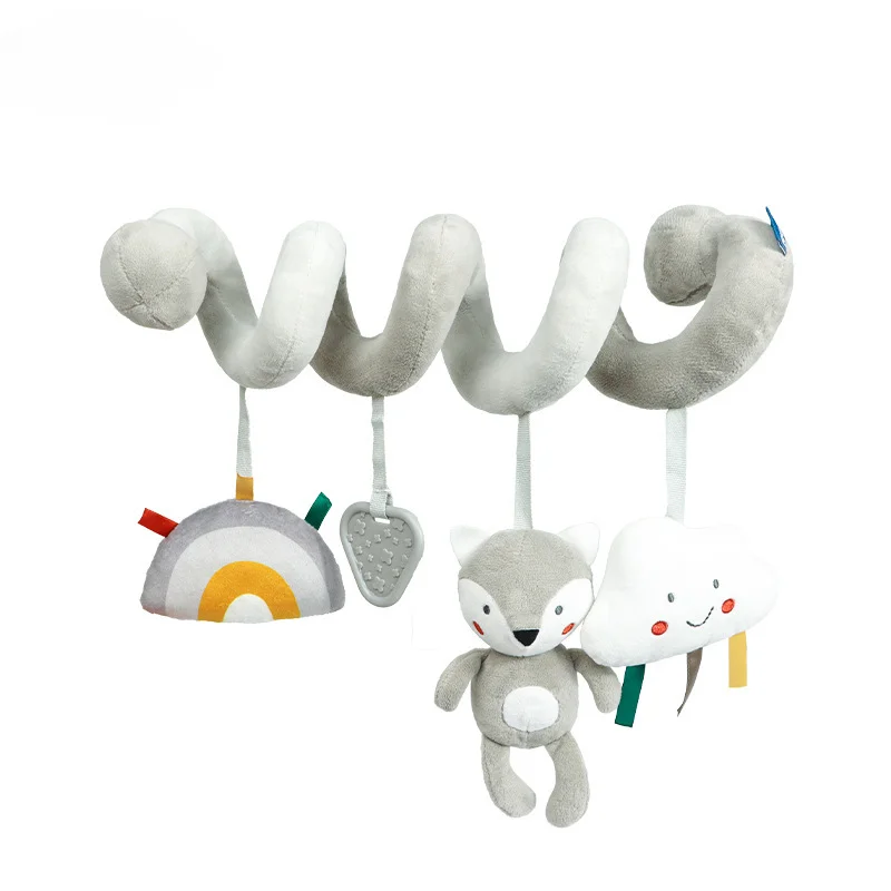 

Nordic Baby Bed Rattles Hanging Toys Toddler Spiral Pram Toy Baby Car Carriage Plush Owl Mobile 0 6 12 Months Stroller Hang Girl