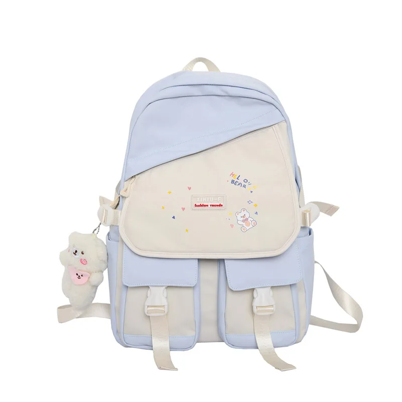 Est New Patchwork Casual Kawaii School Backpack For Teenager Girls Preppy Travel Laptop Book Schoolbag Student Bagpack Mochila