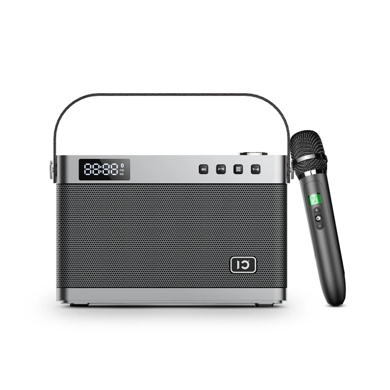 

40w Powerful 3.5 Inch Audio Speaker T9 Portable High End Home Hi-Fi Speaker With Handheld Microphone
