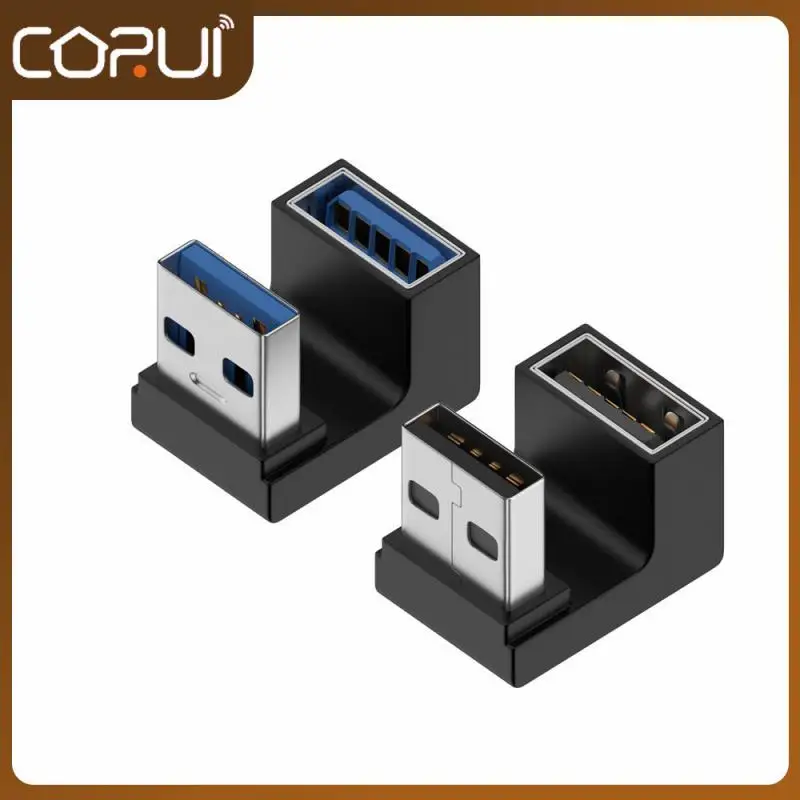 

Black U-shaped Standard Usb Connector High-speed Usb Converter For Laptop Pc Convenient Usb Female To Usb Male Adapter 3a 10gbps