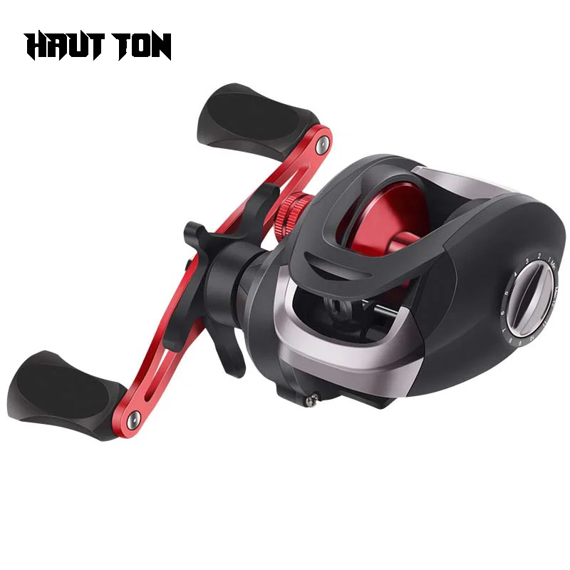 

HAUT TON Fishing Baitcasting Reel 7.2:1 Speed Ratio Fishing Coil 10KG Max Drag Freshwater Saltwater Ultra Light Reels Wheel Carp