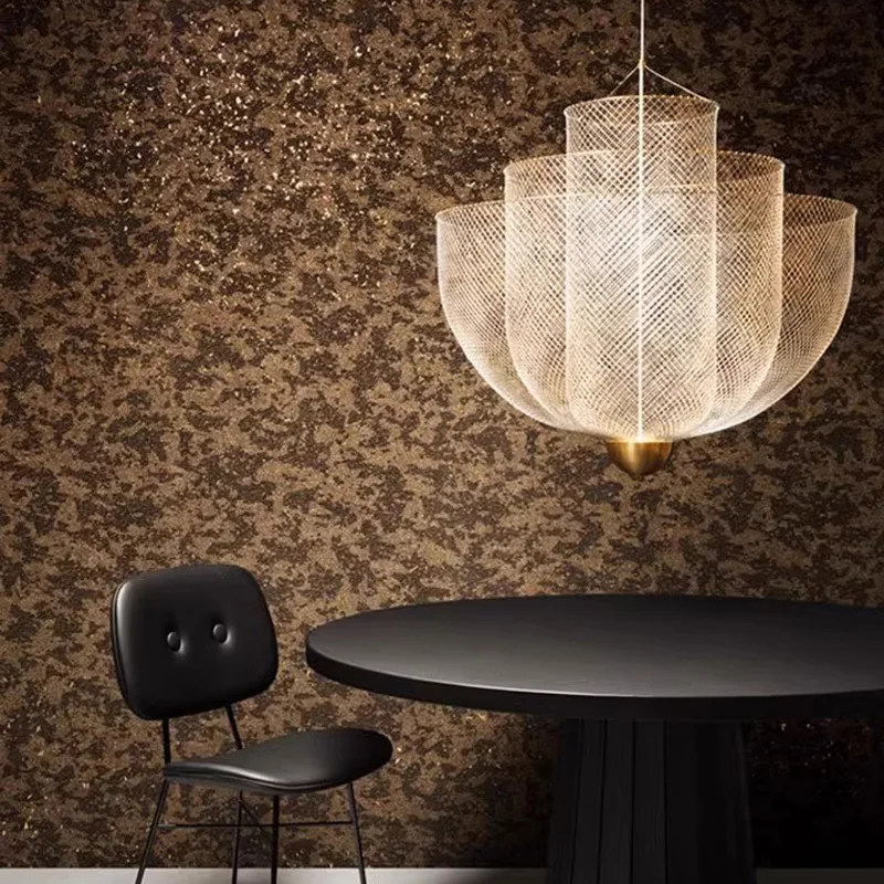 Люстра AiPaiTe железная золотистая/серебристая креативная итальянская круглая