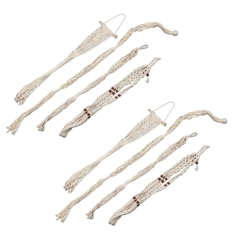 

Macrame Plant Hangers - 8 Pack, In Different Designs - Handmade Indoor Wall Hanging Planter Plant Holder