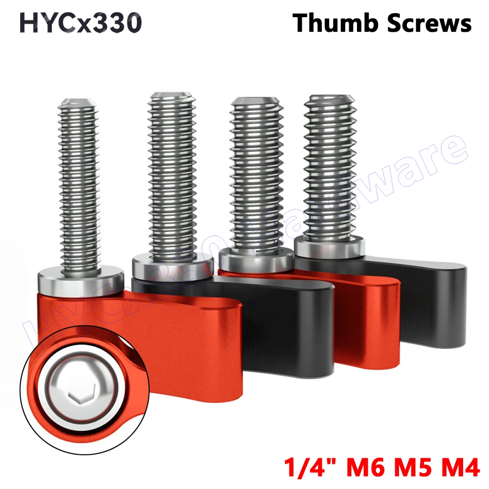 Винты с накатанной головкой 1/4 &quotM6 M5 M4 L-образные винты из алюминиевого сплава