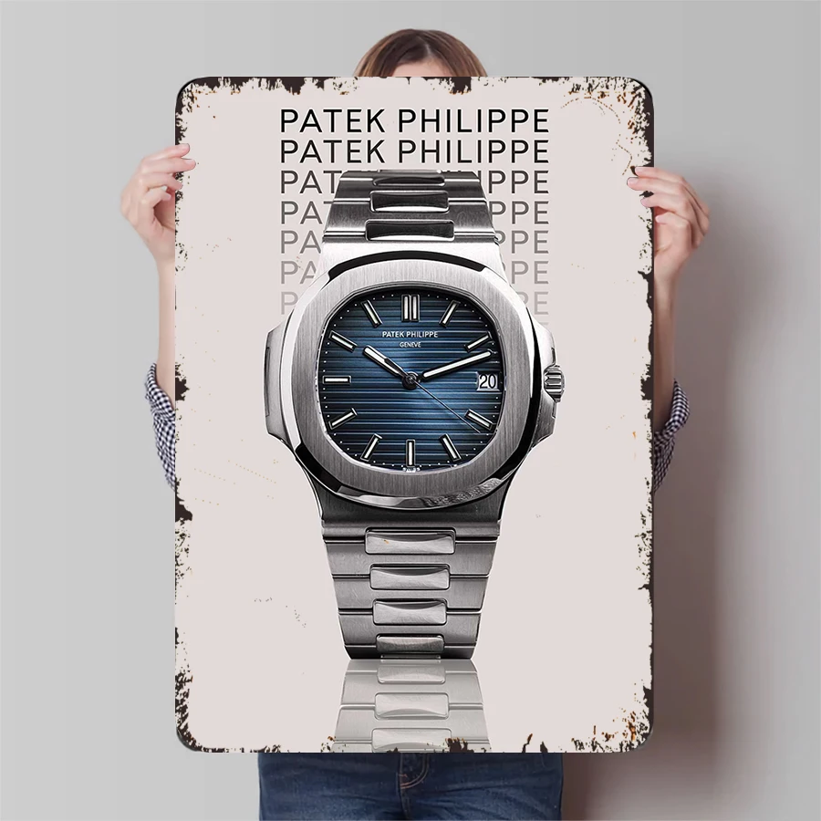 Фото PATEK PHILIPPE классические часы узор железная живопись современный домашний декор стены искусство Коллекционное настенное украшение №1