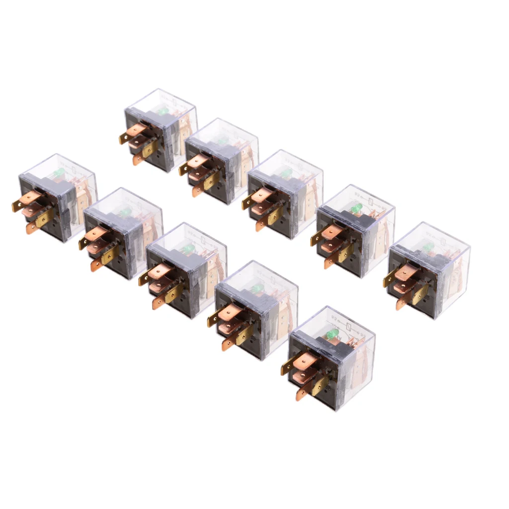 10 шт., универсальные автомобильные реле 12 в 80 А 5 контактов