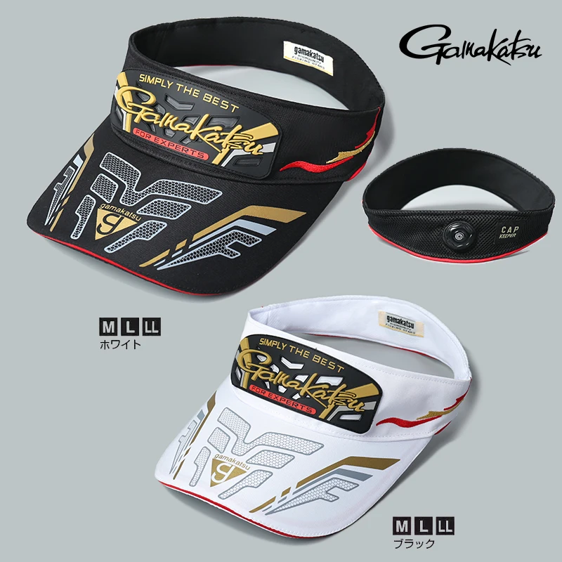 Gamakatsu Fishing Caps for Men Empty Top Hat Luya Sunshade Leak Top Sun Hat Sports Baseball Golf Cap Men's Panama Hat 2022 New