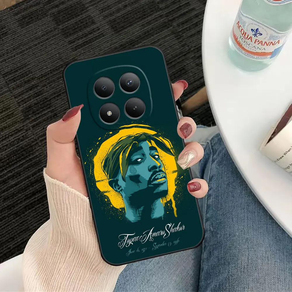 Фото Чехол для телефона Xiaomi Redmi Note 15 14 13 12 12S 11 11T 11S 10 10S 9 Pro PLUS, чехол-накладка 2pac Tupac Yinuoda Rapper №4