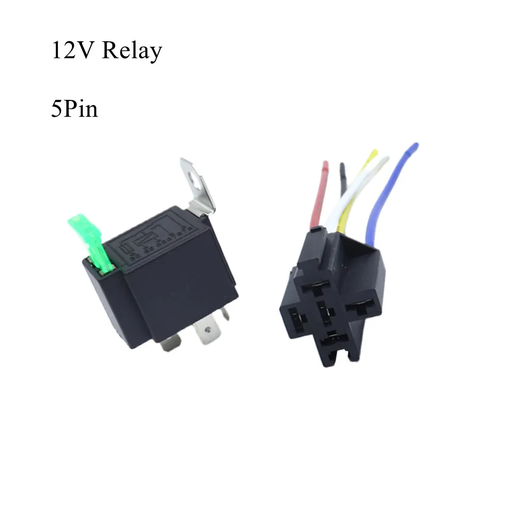 

Car Relay 12 V/24 V 5 Pin With Socket Base/Wires/Fuse Included 30A Amp SPST Auto Relay Automotive Relay