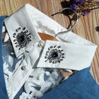 Женский галстук-бабочка Tunika, винтажный галстук-бабочка со съемным воротником, украшенный бусинами в стиле ретро
