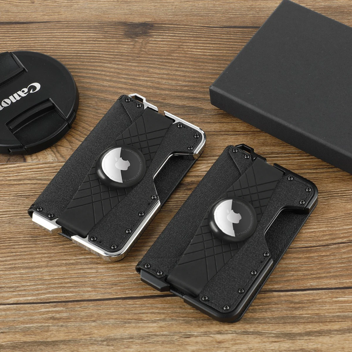 SEMORID New Men smart wallet For Apple Airtag Card Holder Metal Microfiber leather Aluminum Alloy Business Tactical Men wallet