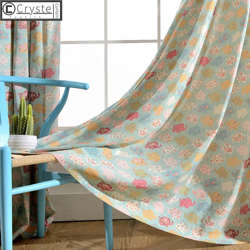 

ModernCurtains For Living DiningRoom Bedrooms Idyllic Children's RoomCurtain Polyester-cotton Printed MordenTulle Customization