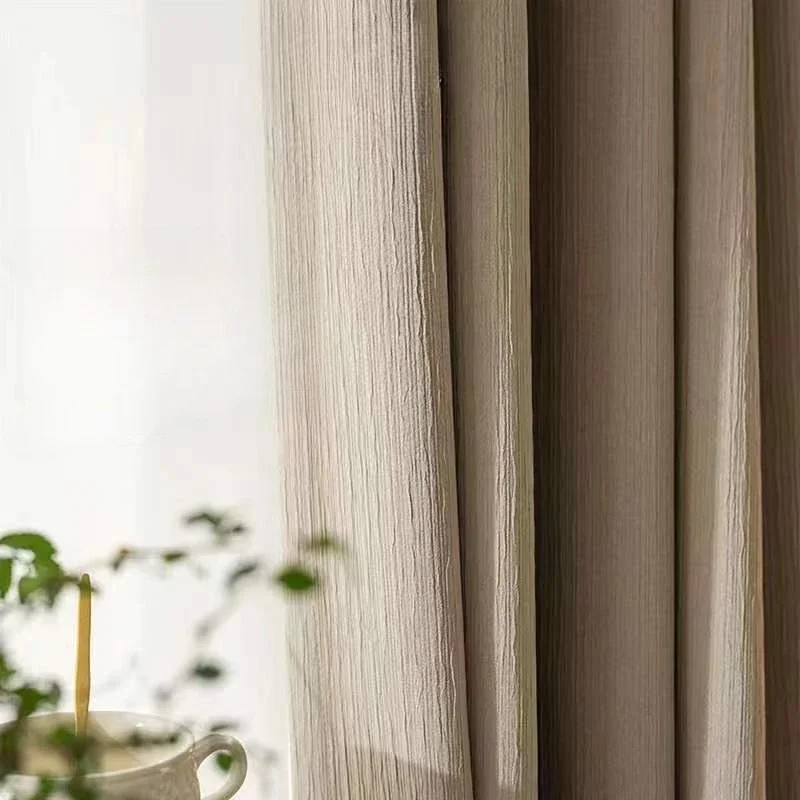 Цвет чая с молоком японская занавеска в стиле ваби-саби простая скандинавском