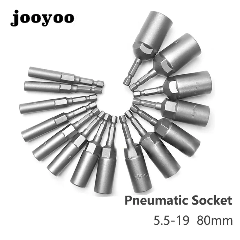 

1 Pcs Pneumatic Socket Hex Drive Magnetic Socket Impact Nut Bolt Drill Bits Power Tool Pneumatic Screwdriver Conversion Socket