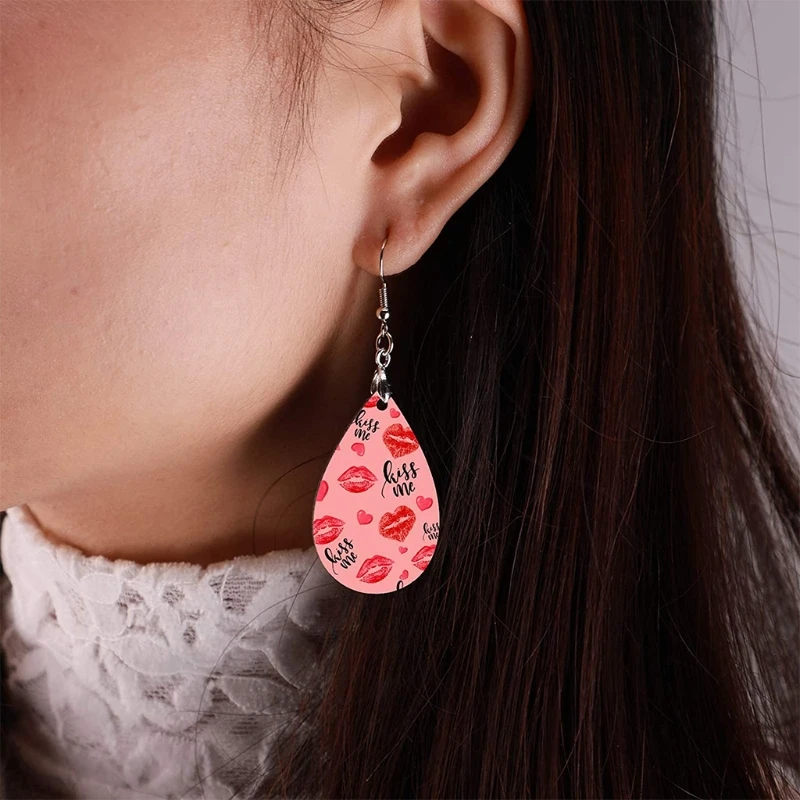 D0LC 30 шт. набор сублимационных пустых сережек с каплевидными крючками