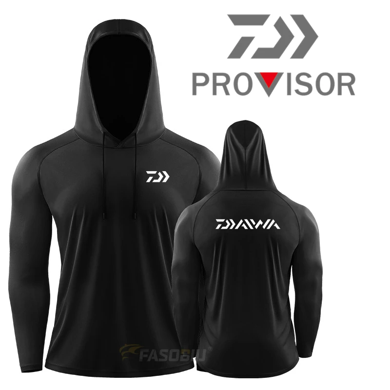 

2023 Daiwa New sunscreen clothing hooded long sleeve fitness outdoor fishing jacket quick-drying running autumn Fishing wear