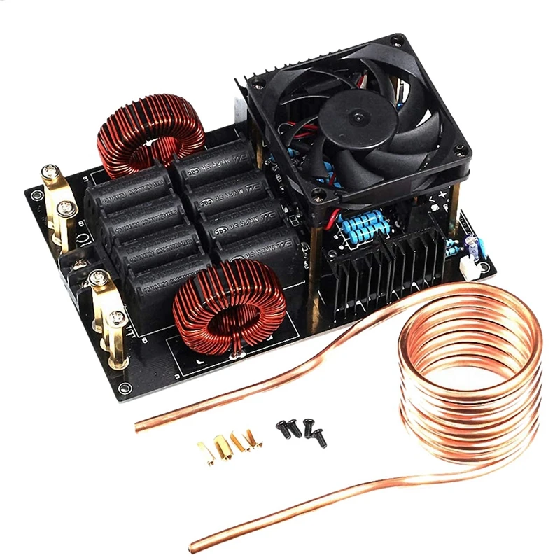 

DC 12-40V 50A 1KW ZVS Induction Heater High Voltage Generator High Frequency Low Voltage 1000W Board with Coil-ABUX