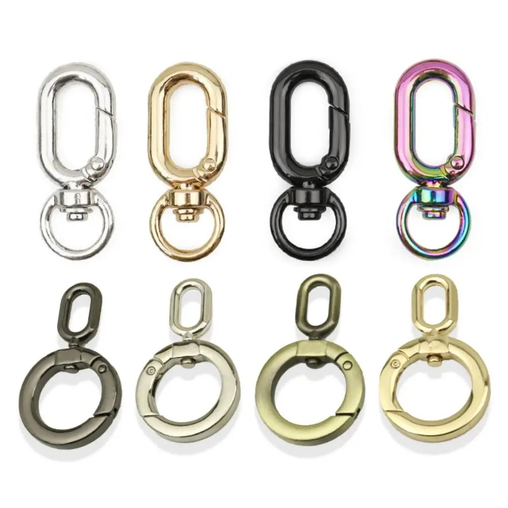 

Zinc Alloy Plated Gate Buckle High Quality Multicolors 10mm/22mm Spring Oval Ring Purses Handbags Carabiner Outdoor Tool
