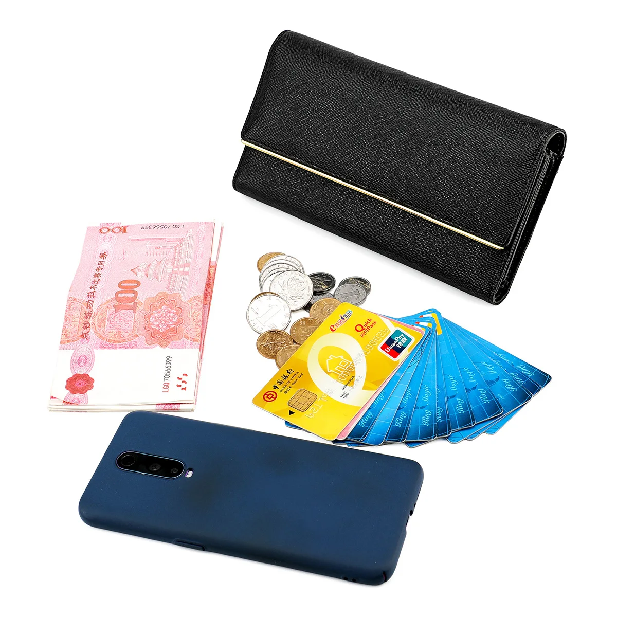 Женские кошельки и кожаный кошелек для телефона с защитой от кражи RFID-защитой 3