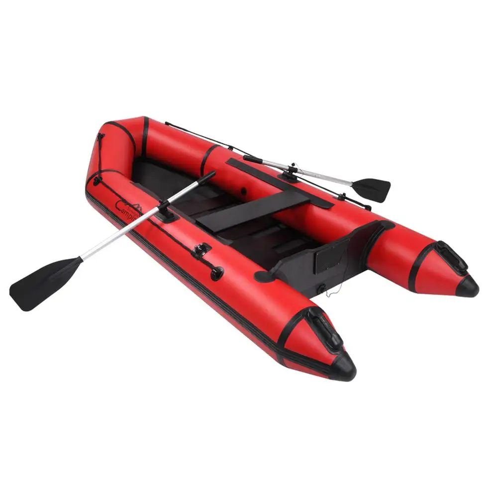 

7.5ft 180kg S001 Canoe Kayak Rubber Dinghy Thicken Foldable Iatable Fishing Boat Assault Boat 2 Air Chamber Maximum Load 330 Lbs