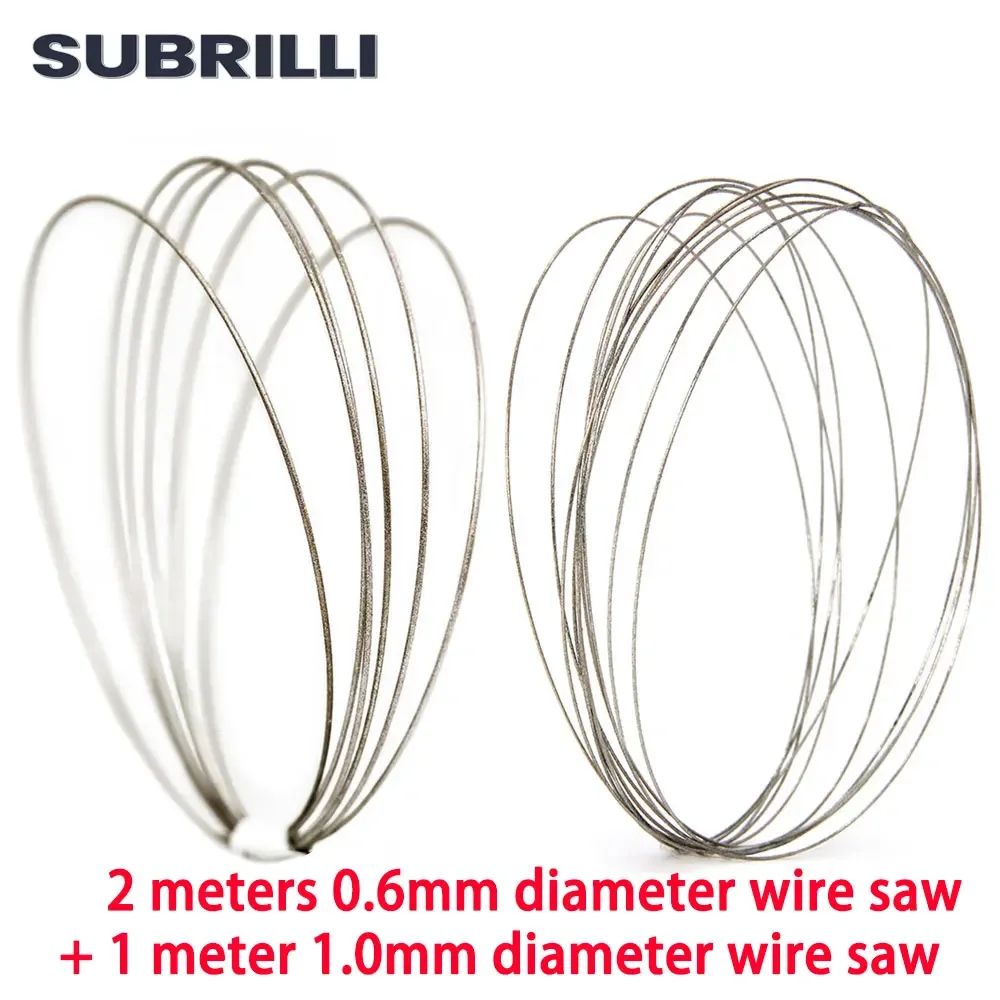 

SUBRILLI 0,4 мм/0,6 мм/1,0 мм гальванический сверхтонкий алмазный режущий провод для стеклянной бутылки, режущий инструмент для гравировки металла и камня